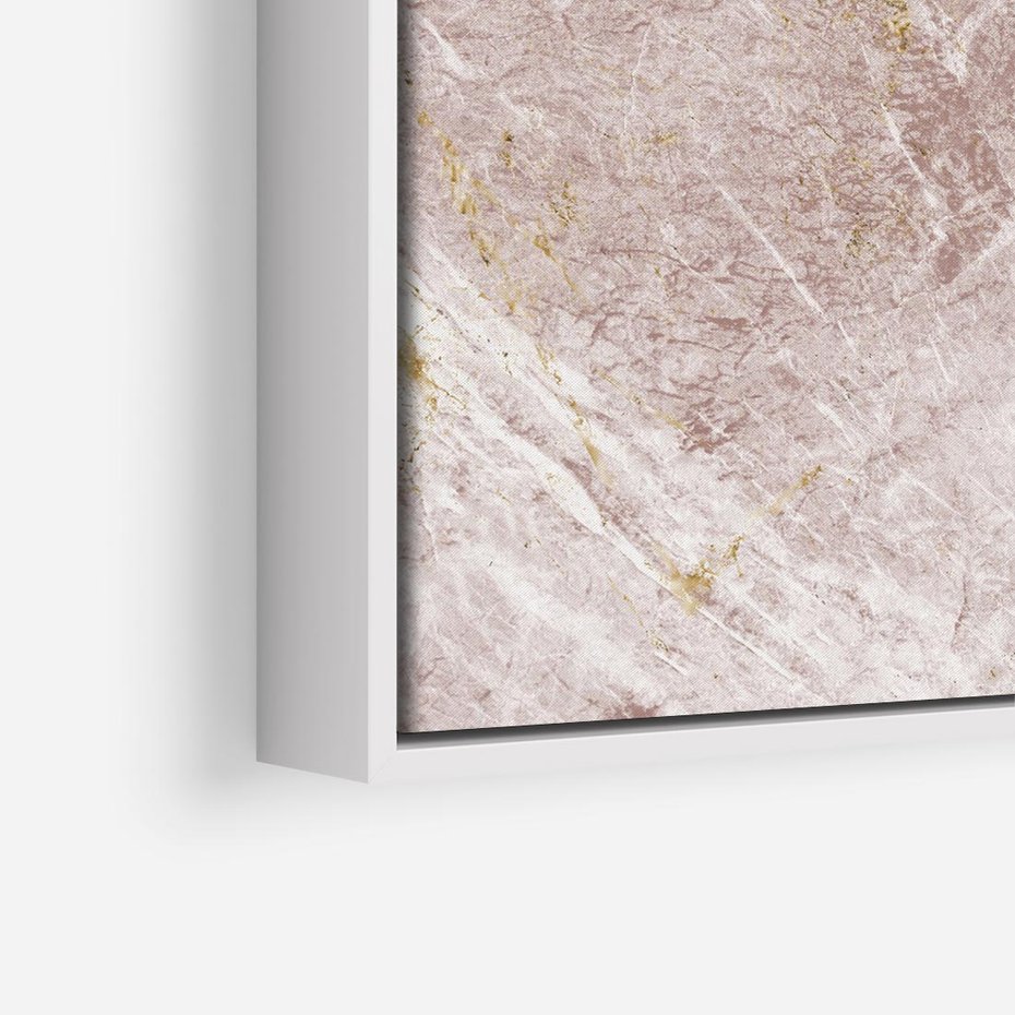 Obraz w ramie 50x50 - Wyjątkowa Stylizacja - marmur, złoto - rama biała