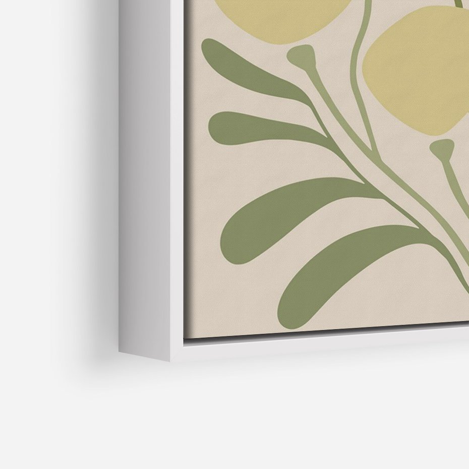 Obraz w ramie 70x100 - Uspokojenie Wśród Roślin - nowoczesny plakat, roślinność - rama biała