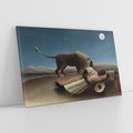 Obraz na płótnie 120x80 - "Sleeping Gypsy" (1897) Henriego Rousseau - Reprodukcja - reprodukcja, obraz na płótnie