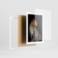 Plakat w ramie 30x40 - Elegancja Jaguarowej Pantery - jaguar, pantera - rama biała