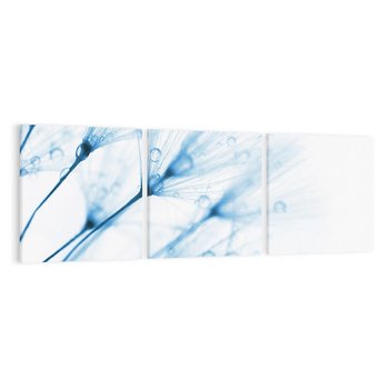 Obraz na płótnie 120x40 - Kwiat w kroplach wody - kwiat, krople