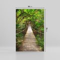 Obraz na płótnie 50x70 - Przez Dżunglę - most, linowy