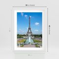 Plakat w ramie 30x40 - Wieża Eiffla - Eiffla, Paryż - rama biała