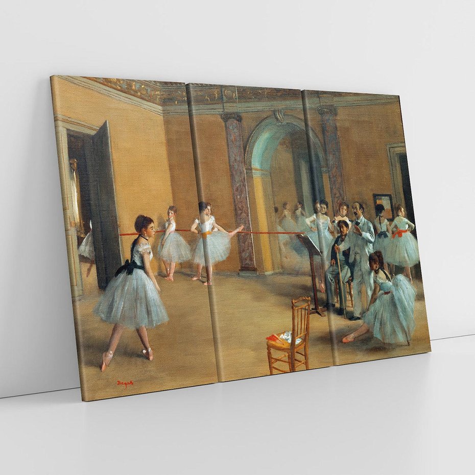 Obraz na płótnie 120x80 - The Dance Foyer at the Opera on the rue Le Peletier (1872), Edgar Degas - Reprodukcja - reprodukcja, obraz na płótnie
