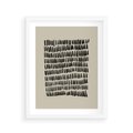 Plakat w ramie 40x50 - Energetyczne Pulsacje Nowości - boho plakat, czarne kropki kreski - rama biała