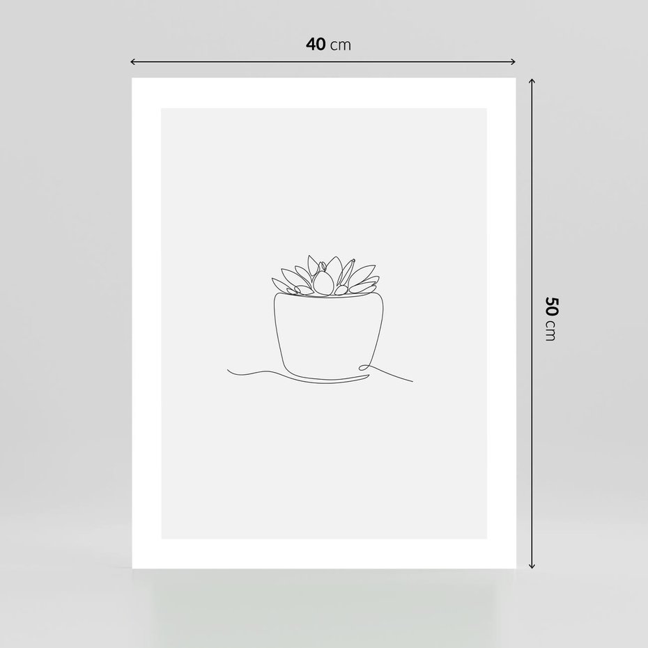 Plakat bez ramy 40x50 - Rozkwitające Echa - szkic, minimalizm