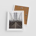 Plakat w ramie 40x50 - Nowoczesna Linia - most, nowoczesna - rama biała