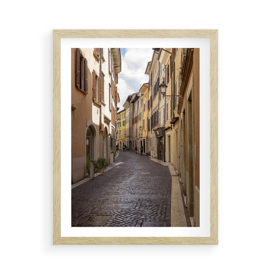 Plakat w ramie 50x70 - Magiczne widoki - uliczka, perspektywa - rama drewno