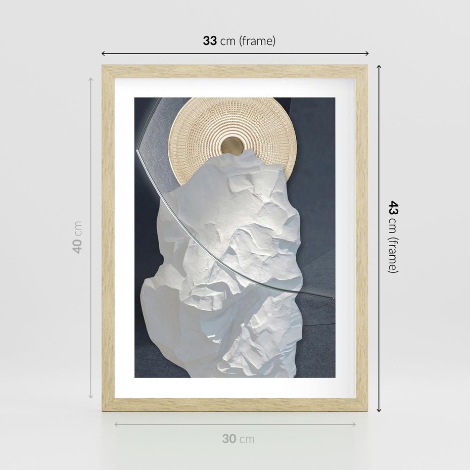 Plakat w ramie 30x40 - Wyraz Twojej Wyjątkowości - sztuka, nowoczesna - rama drewno