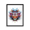 Plakat w ramie 30x40 - Tygrys w graficznej oprawie - tygrys, grafika - rama czarna