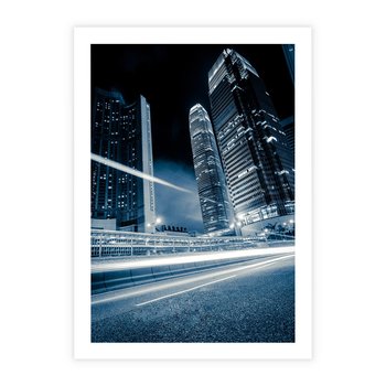 Plakat bez ramy 30x40 - Nocne pejzaże miasta - miasto, nocą