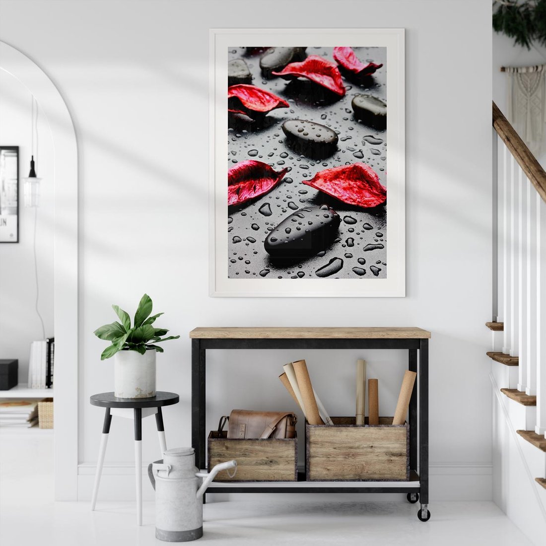 Plakat bez ramy 50x70 - Spa wśród Natury - spa, kamienie