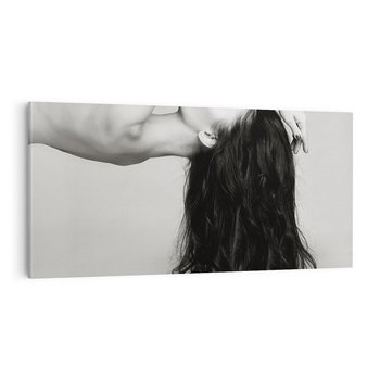Obraz na płótnie 120x60 - Piękno włosów kobiety w ruchu - włosy, piękno