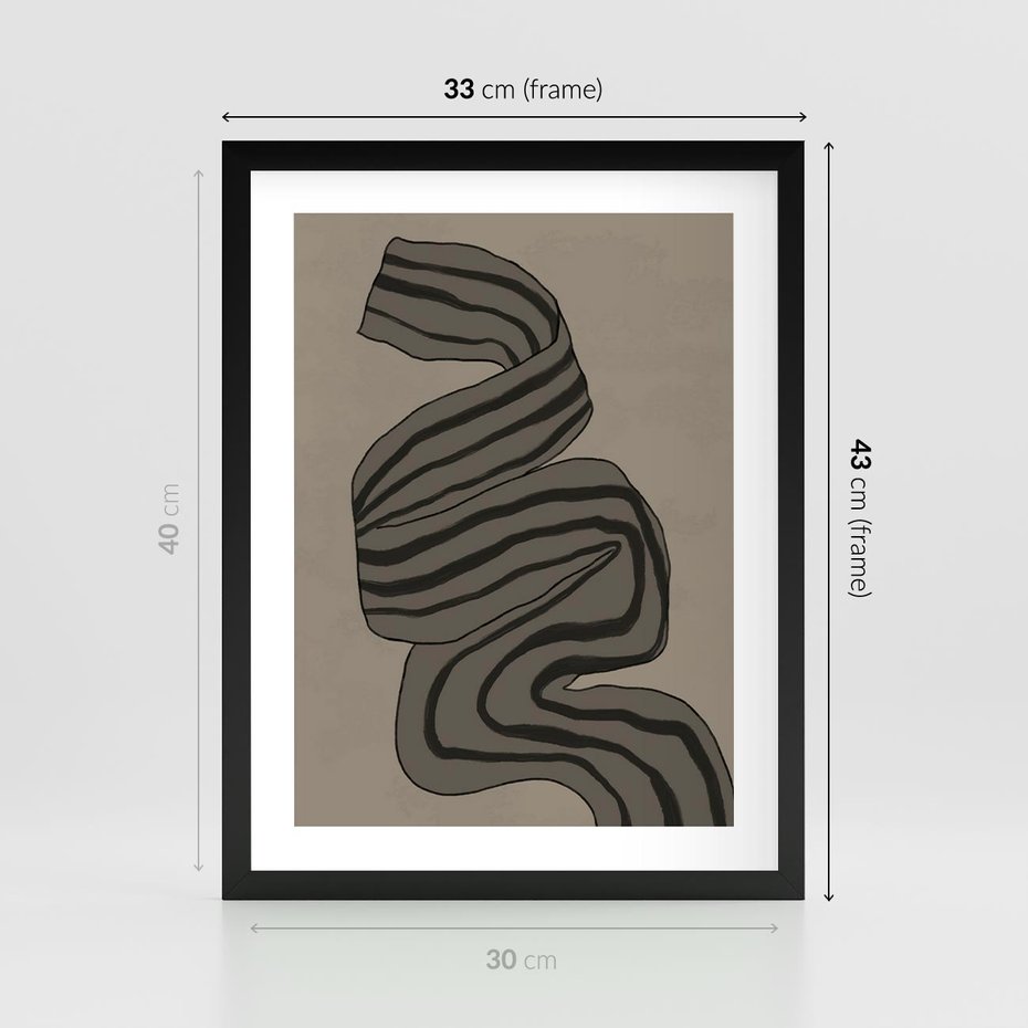 Plakat w ramie 30x40 - Niezwykłe Przesilenia - nowoczesna geometryczna sztuka, loftowe wnętrze - rama czarna