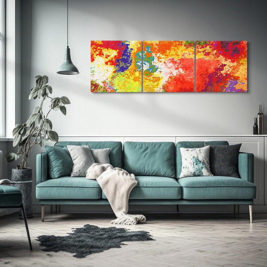 Obraz na płótnie 150x50 - Abstrakcja wyraz artystyczny - abstrakcja