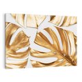Obraz na płótnie 100x70 - Siła Natury - złote, liście