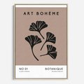 Obraz w ramie 50x70 - Botaniczne wymysły - sztuka boho, plakat - rama drewno