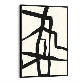 Obraz w ramie 70x100 - Impresje Wymiaru - linie, abstrakcja - rama czarna