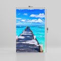 Obraz na płótnie 70x100 - Molo na Plaży Morza - molo, plaża