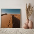 Obraz w ramie 80x80 - Piasek pustyni w ogniu - pustynia, piasek - rama drewno