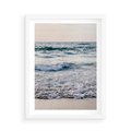 Plakat w ramie 50x70 - Malowniczy Nadmorski Krajobraz - morze, fale - rama biała