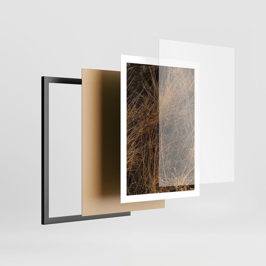 Plakat w ramie 50x70 - Szlachetna Suchość Traw - trawy, suche trawy - rama czarna