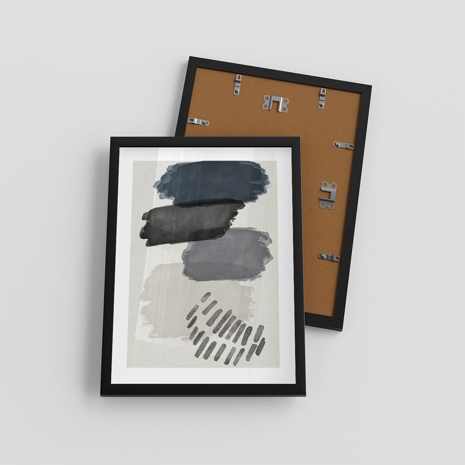 Plakat w ramie 30x40 - W Stylu Akwareli - nowoczesny plakat, abstrakcja - rama czarna