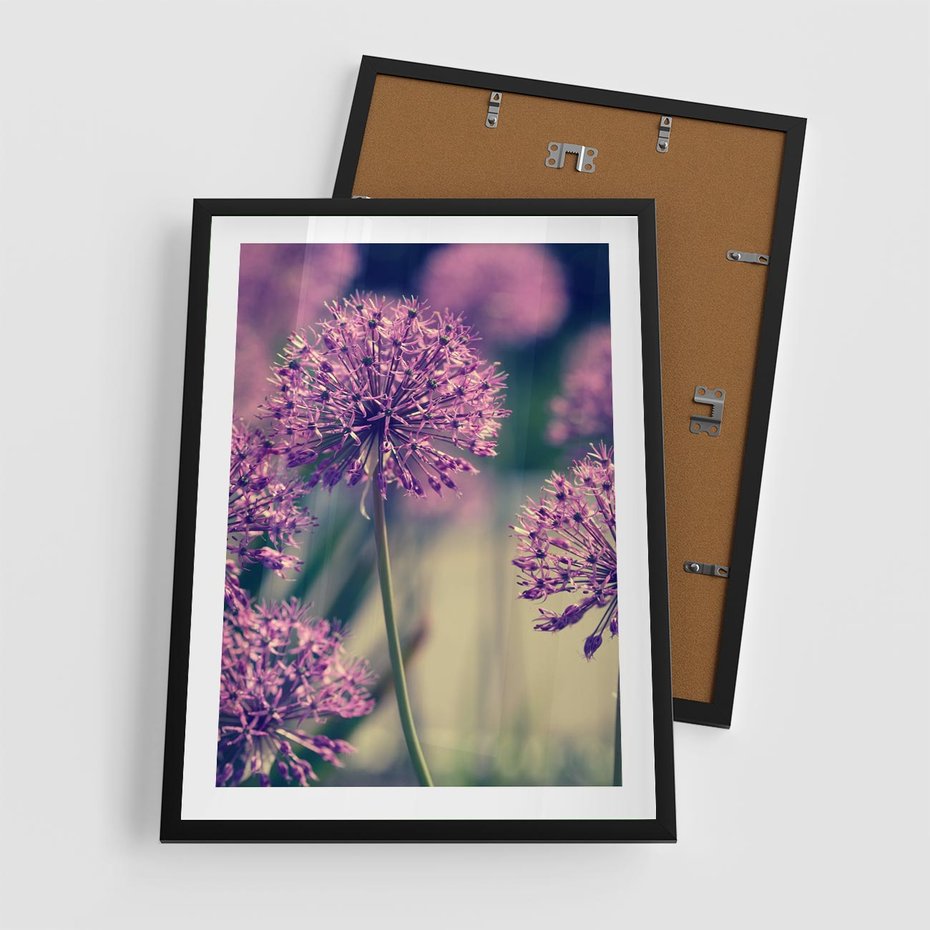 Plakat w ramie 50x70 - Kwiatowa łąka w pełnym rozkwicie - kwiaty, łąka - rama czarna
