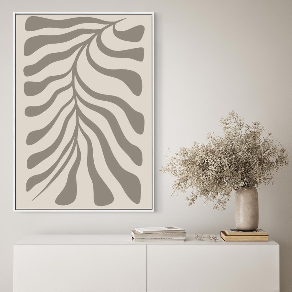 Obraz w ramie 80x120 - Zaklęte Kształty - nowoczesna sztuka, plakat modern - rama biała