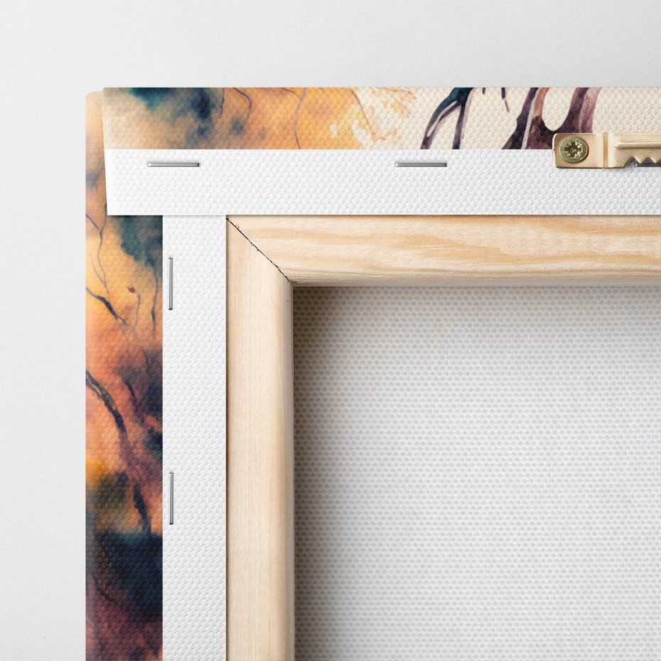 Obraz na płótnie 120x80 - Jesienny Monarcha Lasu - grafika komputerowa, na podstawie obrazu