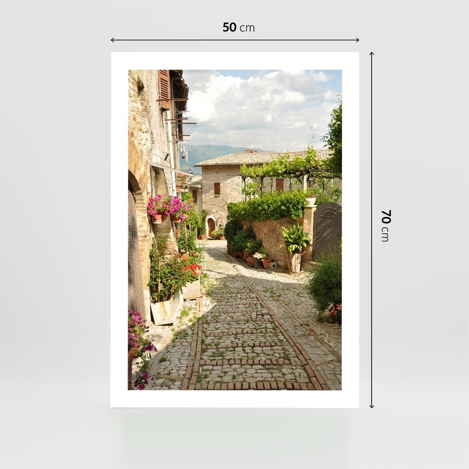 Plakat bez ramy 50x70 - Włoskie Uliczki - włoska, uliczka