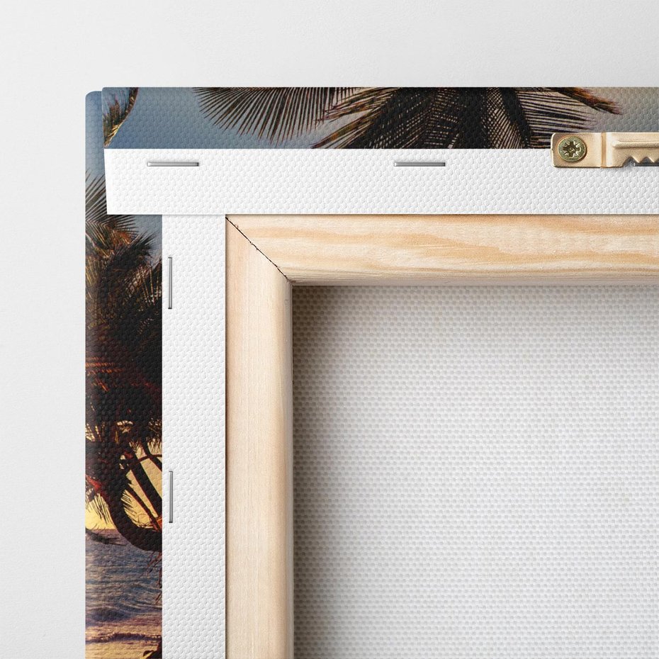 Obraz na płótnie 50x50 - Rajski Widok - zachód słońca,