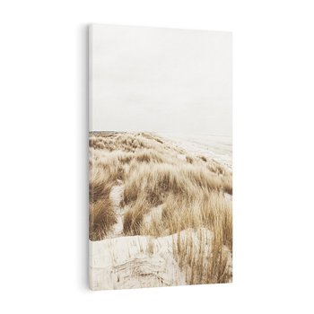 Obraz na płótnie 80x120 - Nadmorskie Wydmy - fotografia, kolory sepii