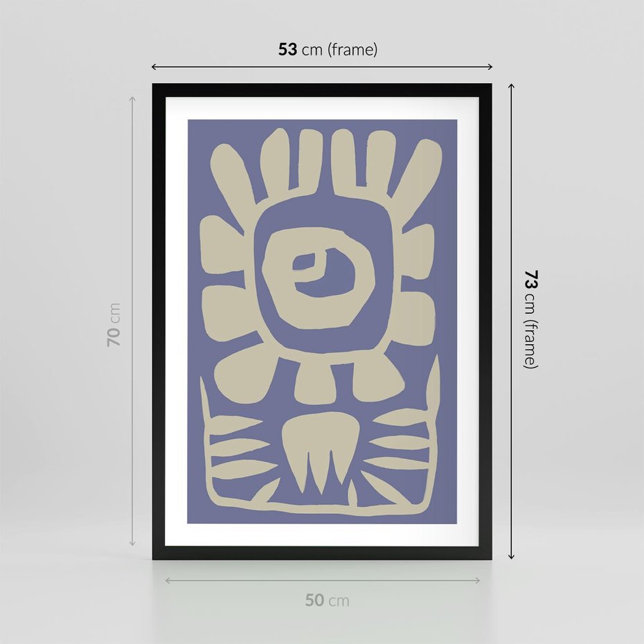 Plakat w ramie 50x70 - Widok Abstrakcyjny - skandynawski styl, plakat - rama czarna