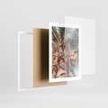 Plakat w ramie 30x40 - Tropikalna Palma: Fotografia z Kokosami - palma kokosowa, kokosy - rama biała
