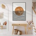 Obraz w ramie 50x70 - Okrąg Mocy - boho obraz, geometria - rama czarna