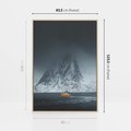 Obraz w ramie 80x120 - Skandynawski pejzaż - skadynawski, pejzaż - rama drewno