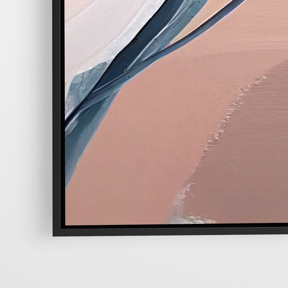 Obraz w ramie 70x100 - Ścieżki Emocji - abstrakcja, farby olejne - rama czarna