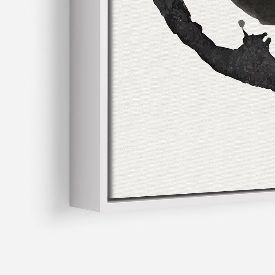 Obraz w ramie 50x70 - Harmonijne Emocje - abstrakcyjne plamy okręgi, akwarelowe - rama biała