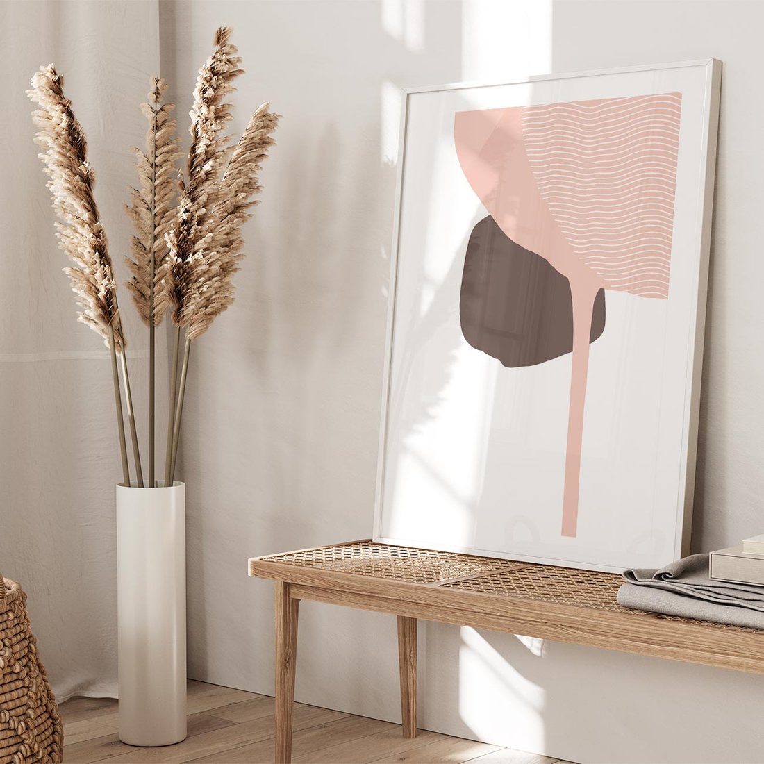 Plakat bez ramy 50x70 - Wibracje Odbić Plam - abstrakcyjny obraz, rozlewające się plamy