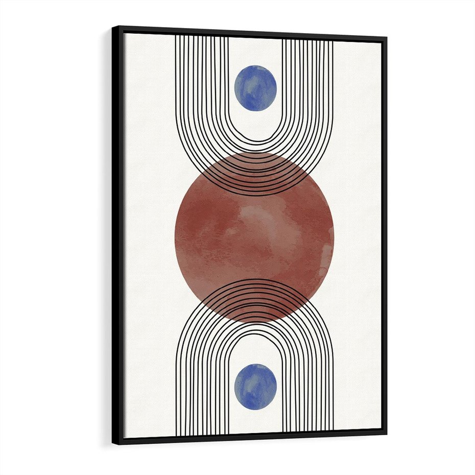 Obraz w ramie 70x100 - Księga Impulsów - nowoczesny plakat, styl midcentury - rama czarna