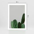 Plakat bez ramy 50x70 - Majestatyczne Wysokości - kaktusy, liście