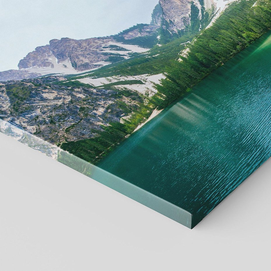 Obraz na płótnie 120x60 - Góry: Piękno nad jeziorem - góry, jezioro