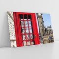 Obraz na płótnie 120x80 - Ikoniczna budka telefoniczna w Londynie - budka, telefoniczna