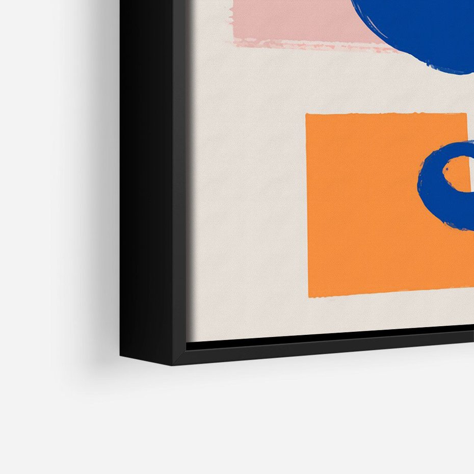 Obraz w ramie 70x100 - Migocące Plamiste Echa - abstrakcja, nowoczesny plakat - rama czarna