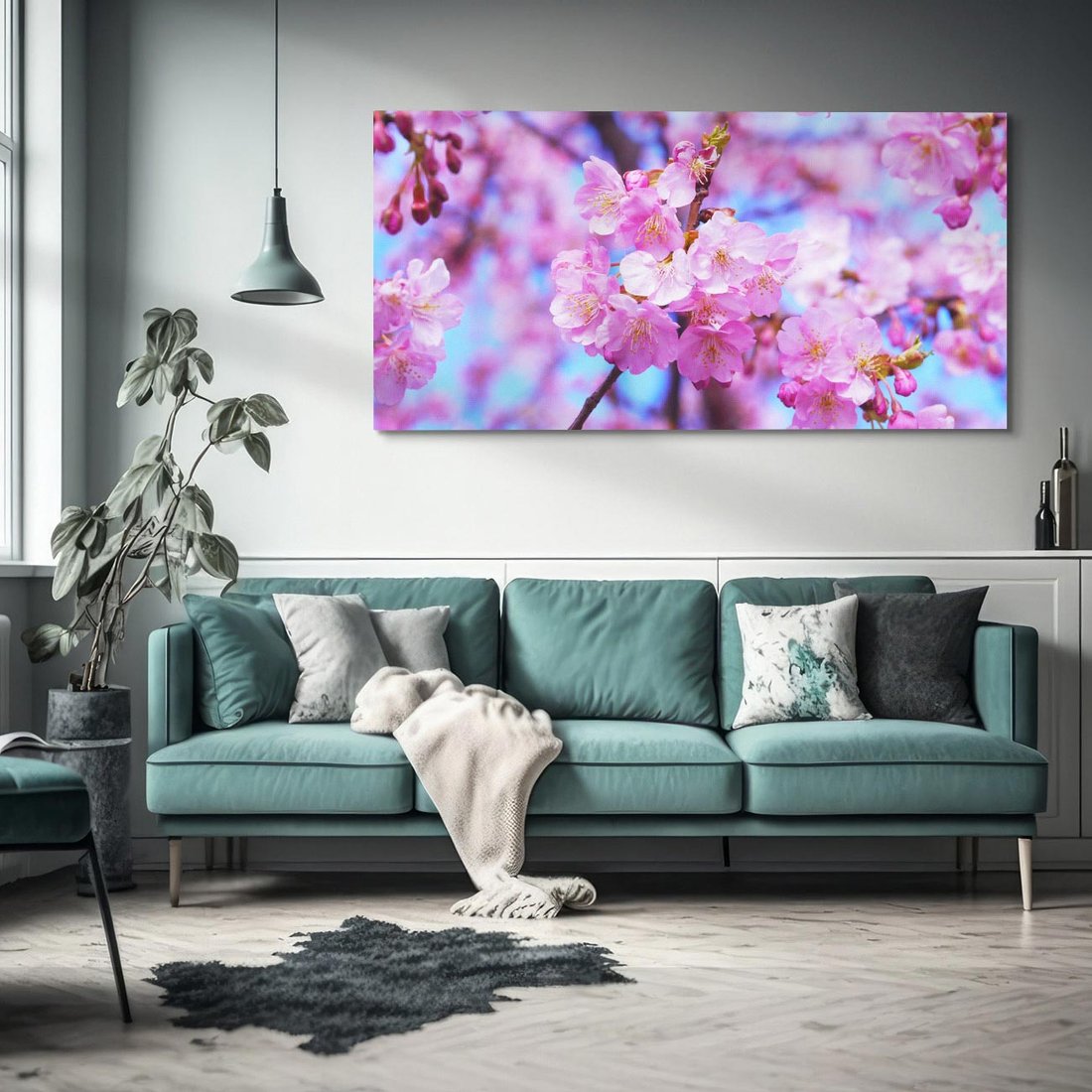 Obraz na płótnie 140x70 - magia kolorów - kwiat, kwiaty