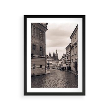 Plakat w ramie 30x40 - Przygoda Na Horyzoncie - uliczka, perspektywa - rama czarna