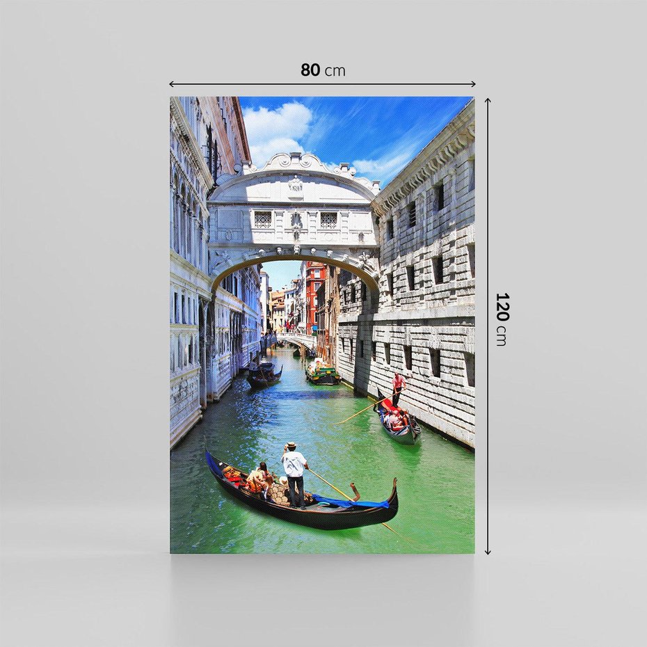 Obraz na płótnie 80x120 - Romantyczna gondola w Wenecji - Wenecja, gondola