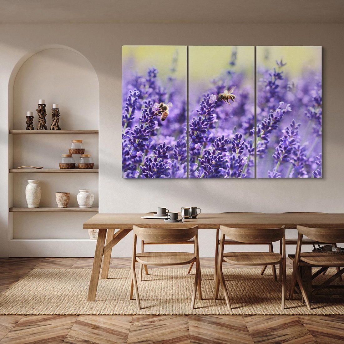 Obraz na płótnie 120x80 - Magia lawendy delikatne kwiaty - lawenda, kwiat