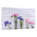 Obraz na płótnie 120x80 - Kwiatowe impresje - kwiaty,